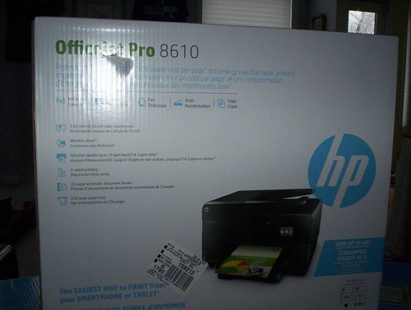 Brand New Wireless HP Officejet Pro 8610 color printer,fax,scan,copier