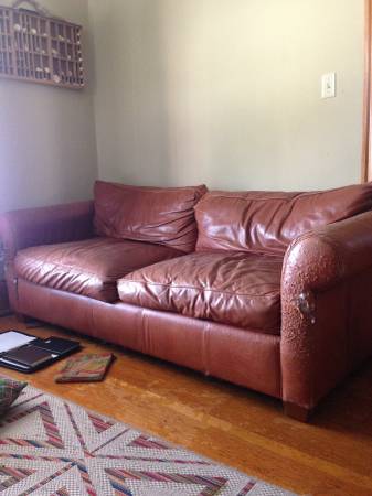 Brown Leather Couch