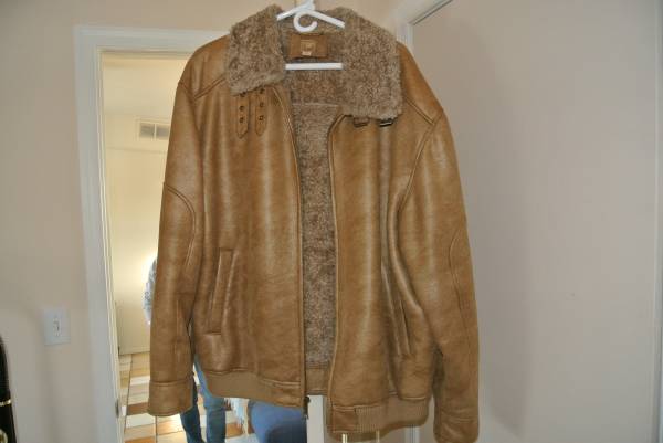 Brown Leather Looking Jacket XL