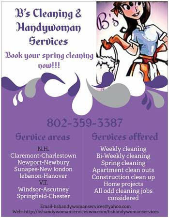 Bs Cleaning amp Handywoman Services spring cleaning (White river Junction)