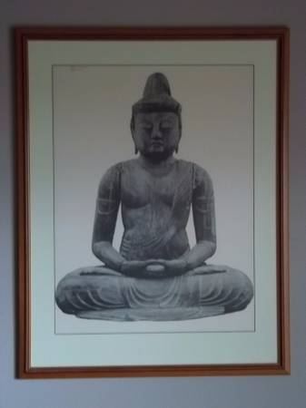 Buddha Wood Carving Print