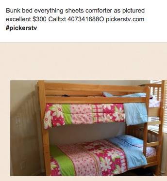 Bunk bed everything sheets comforter as pictured excellent condition