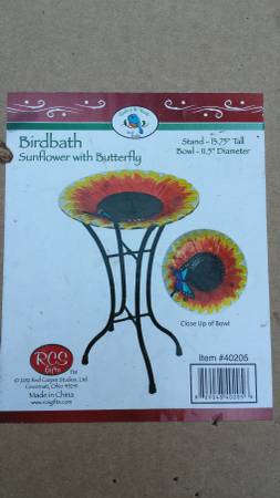 butterflysunflower birdbath