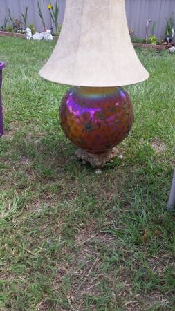 carnival glass lamp