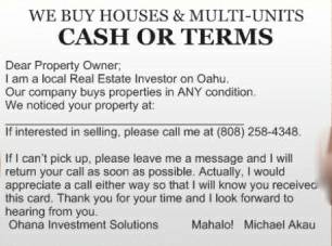 CASH or TERMS (Oahu)
