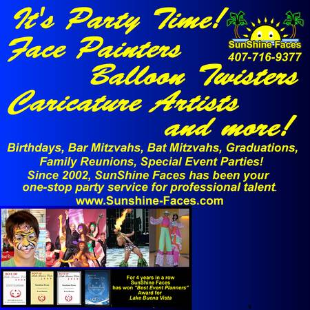 CHILDRENS BIRTHDAY PARTIES AND MORE  (Central Florida)
