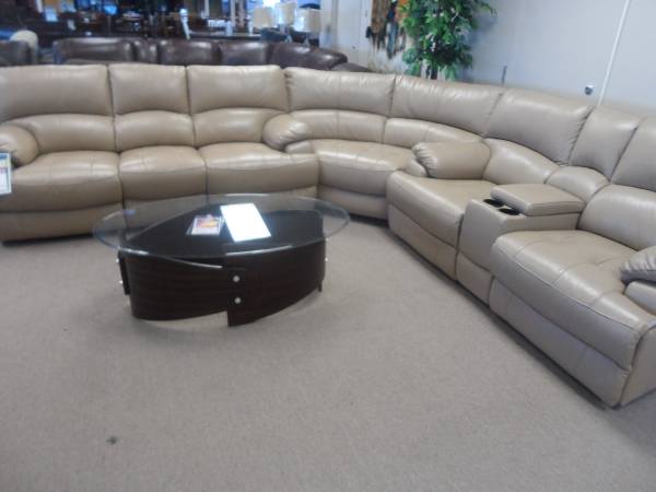 CLASSIC ALL LEATHER POWER RECLINING SECTIONAL