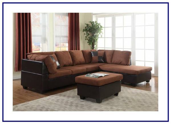 CLOSEOUT Chaise Sectional w FREE Ottoman