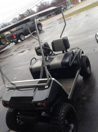 Club Car lifted golf cart new batteries black nice