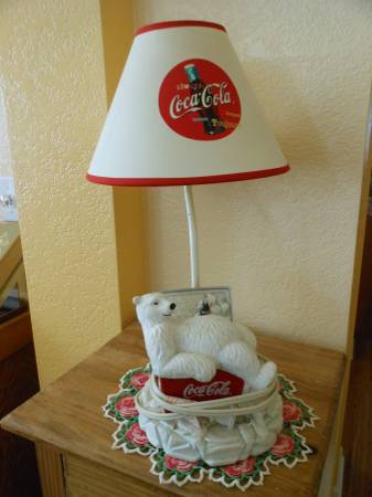 Coca Cola LOUNGING POLAR BEAR Table Lamp