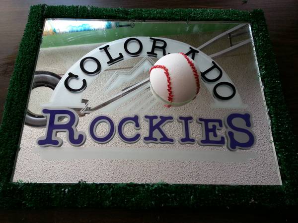 Colorado Rockies on the green Etched Mirror