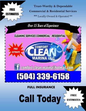 COMFORT CLEAN MARINA commercial and residential (new orleans metaire kenner westbank)