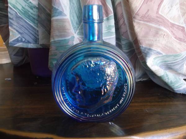 Commerative John F Kennedy Viking Patent Cobalt Blue Repro Type Whiske