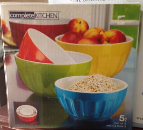 Complete Kitchen Set Of 5 Mixing Bowls