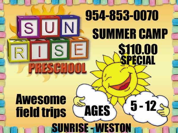 Completely renovated and open for enrollment SUNRISE PRESCHOOL (Weston)