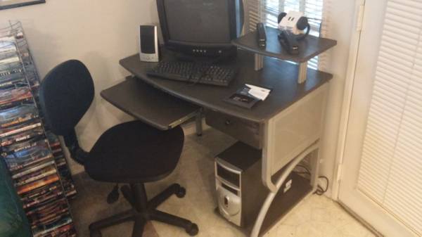 computer table for sale. ..also this dated dell desktop