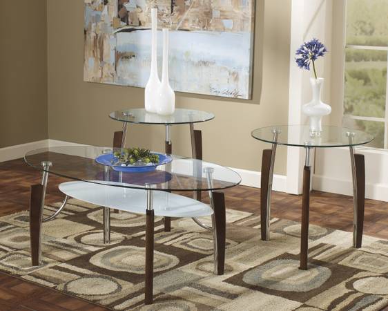 Contemporary Cocktail Table sets with Glass Top