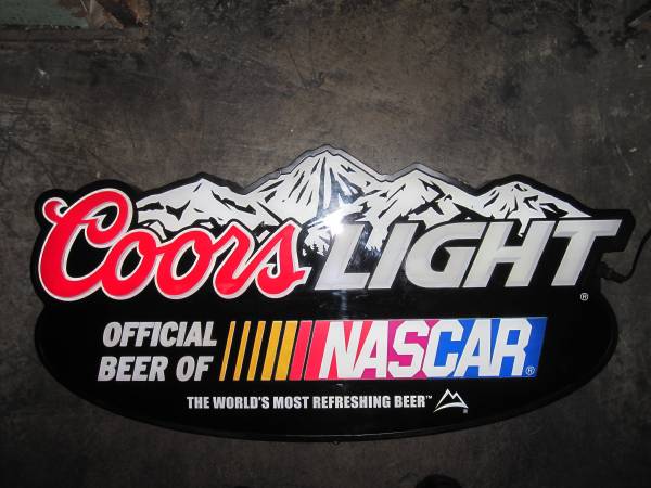 coors light nascar beer neon light sign