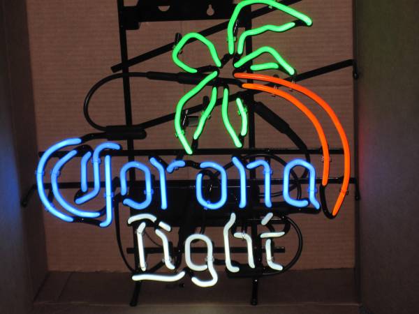 corona light beer neon light sign
