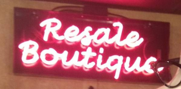 Custom made Neon Resale Boutique sign