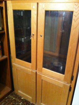 Custom made oak cabinet cage PRICE LOWERED (St francis)