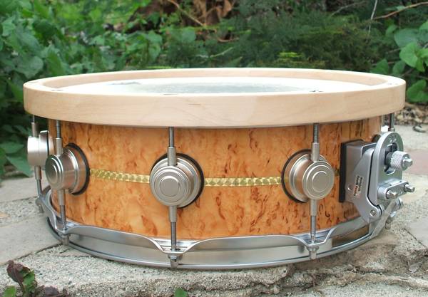 Custom One Ply Solid Maple DW Snare Drum