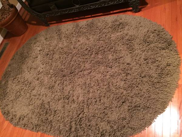 Custom Oval Sage Green Rug