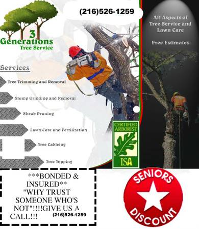 CUT RATE TREE SERVICE(1 MIL. INSURANCE,LICENCE,BONDED) (CUYAHOGA)