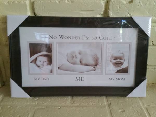 Cute Baby Picture Frame, Mom, Dad, and Me