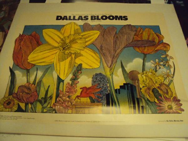 Dallas Blooms poster from 1987