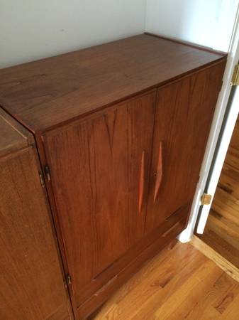 Danish teak armoire chests amp dresser drawers