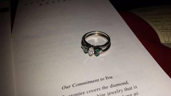 Diamond Engagement Ring 34 ct 14K White Gold