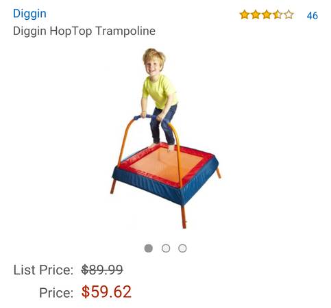 Digging hop top trampoline