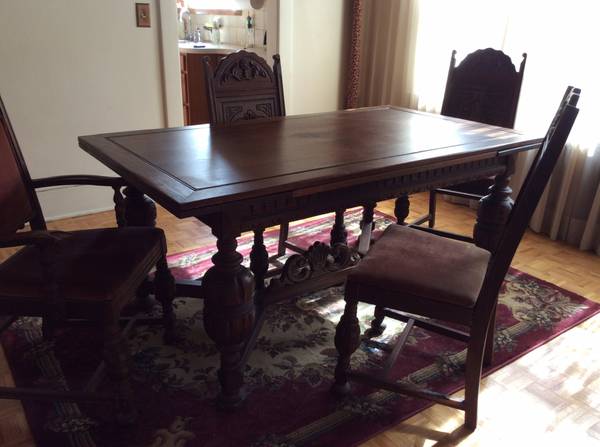 Dining room table and chairs