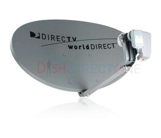 DIRECTV International Dish Antenna with LNBFs for 95W and 101W