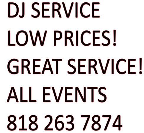 DJ SERVICE THE ONLY NUMBER YOU NEED TO CALL LOW  (PRO DJ)