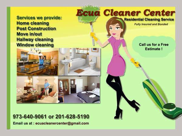 Do you need cleaning service home cleaning  (Union, Orange , Flemington, Baskin Ridge)