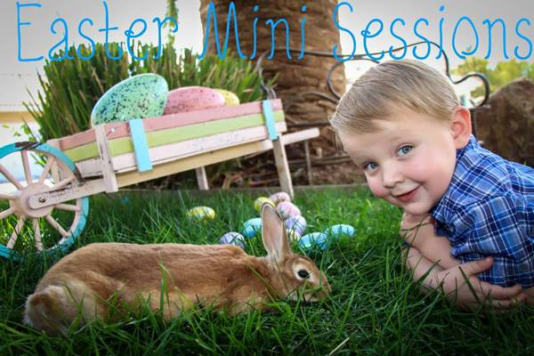 Easter photos with real bunnies