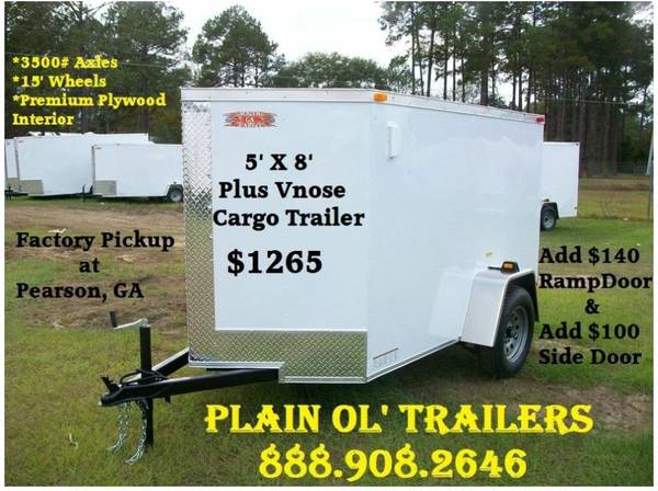 eight foot long box trailer 3.5k Axles