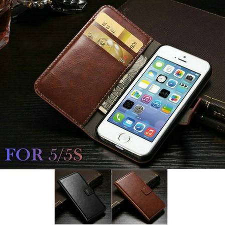 Elegant Leather Flip amp Stand Style Wallet Cases For iPhone 5 5s