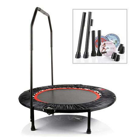 Elevated Rebounder with Stabilizing Bar and 3 Workout DVDs