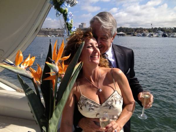 ELOPEMENT WEDDING ON THE WATER  and Honeymoon Boat Stay (NEWPORT BEACH CA..)