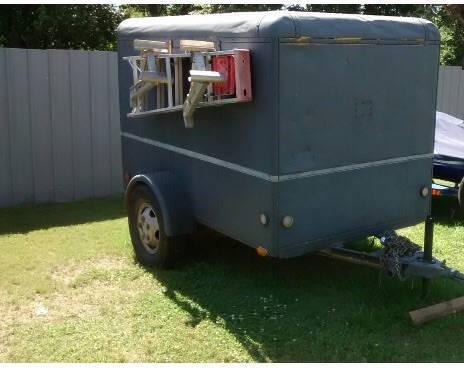 Enclosed trailer 5x8 Vintage all steel Army trailer