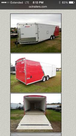 Enclosed V Nose Snowmobile ATV trailer