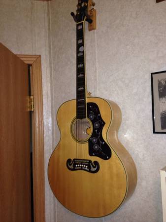 Epiphone EJ 200 acoustic guitar and case