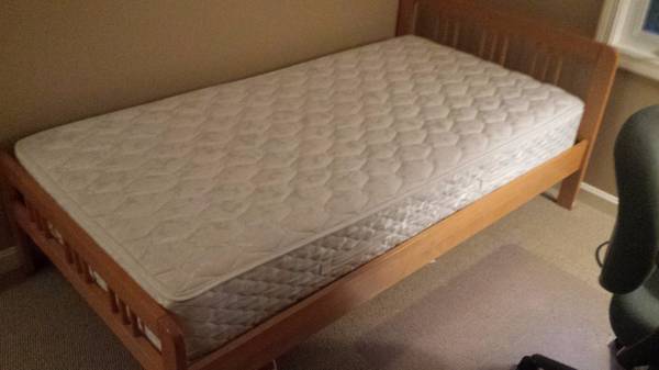 Excellent condition twin bed frame with mattress