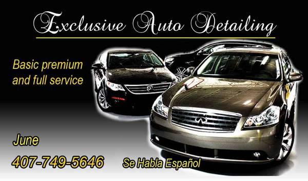 EXCLUSIVE AUTO DETAILING.todays special free head light restoration (Kissimmee and sorounding  areas)