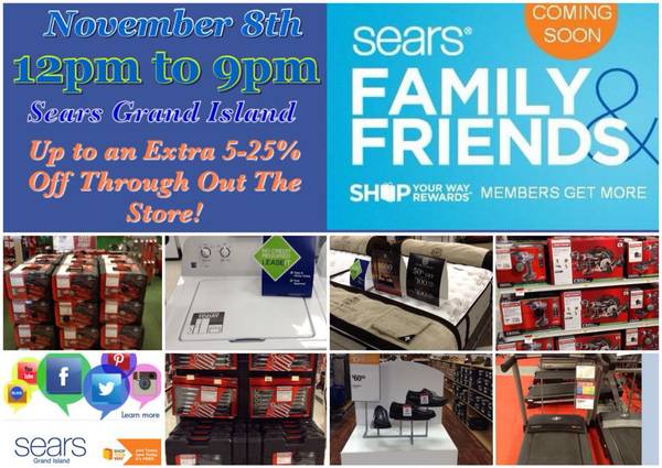 Family amp Friends Sales Event (Sears)