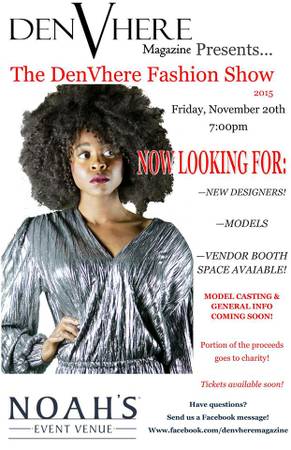 Fashion Show Looking for models, designers, hairmakeup, booth space (Westminster, CO)