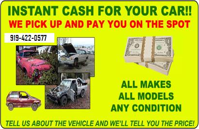 FAST CASH FOR JUNK CARS  (ALL)